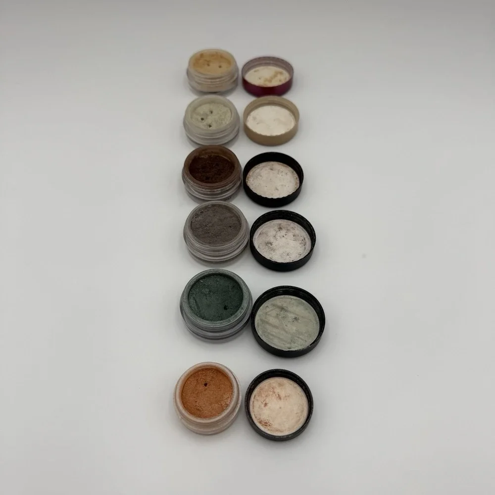 Lot of 6 BareMinerals Neutral‎ Eye Shadow Color Green Orange Yellow Pearl Browns
